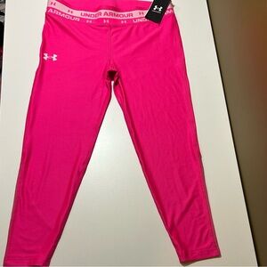 Under Armour Pink Leggings Moisture-Wicking Capri